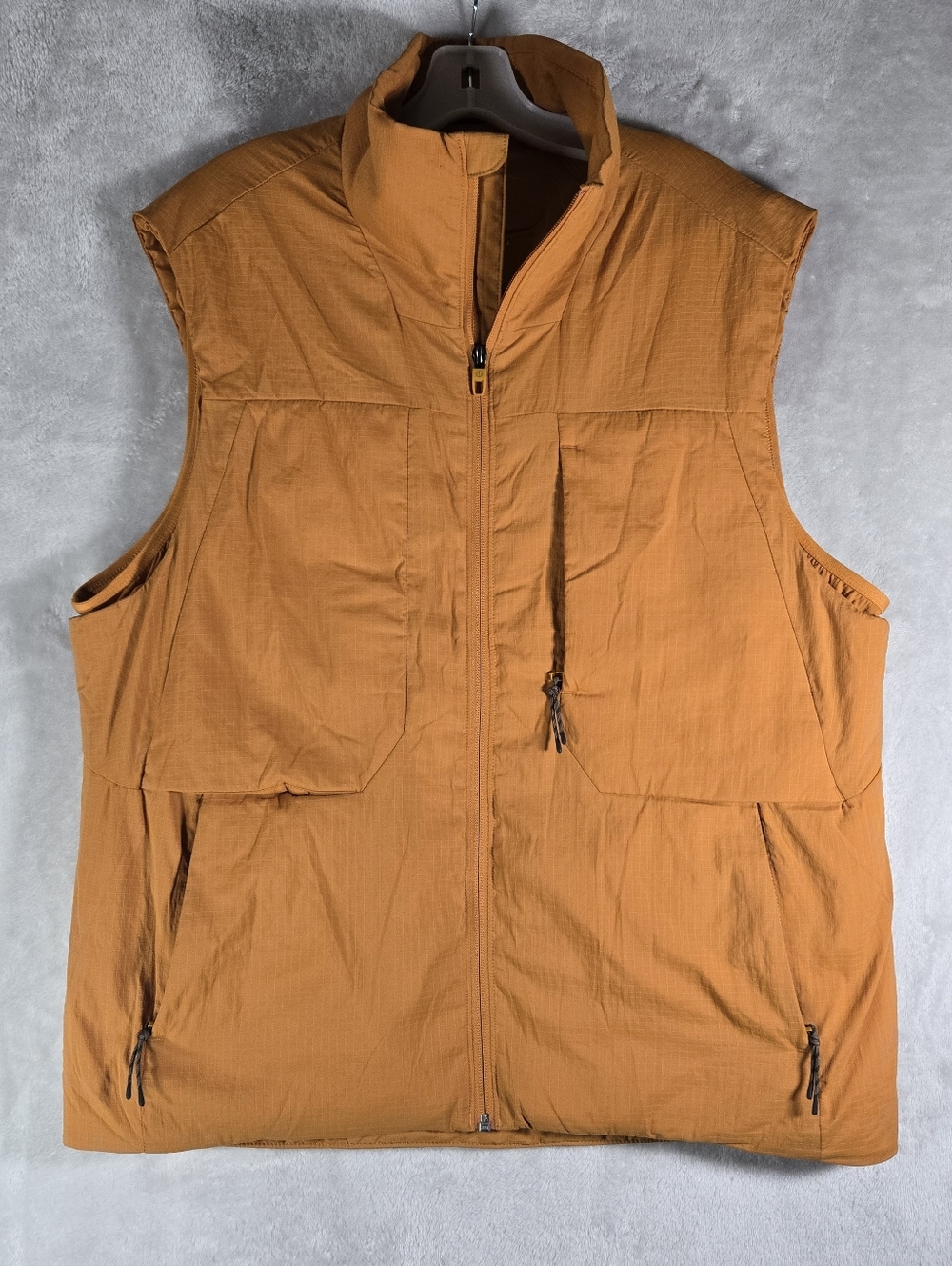 Lululemon Insulated Hiking Vest Mens Size Large L Autumn Orange Ripstop LM4AIES